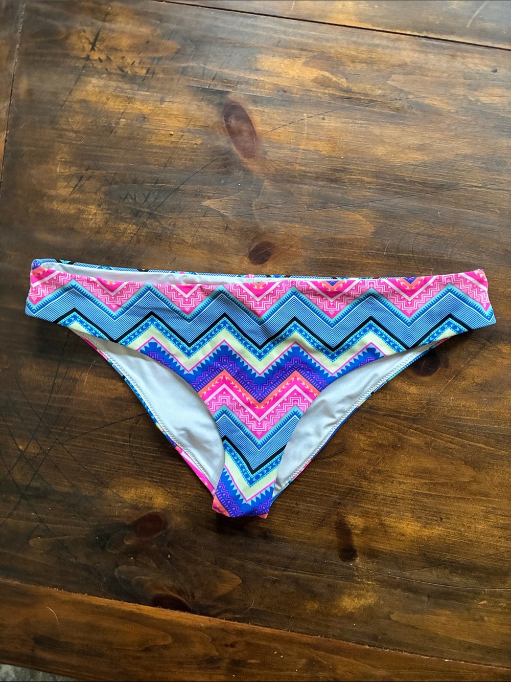 PINK Victoria's Secret Chevron Bikini Bottoms - Pink, Blue, Yellow